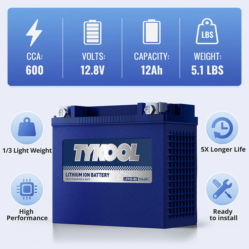 YTX14L-BS (GYZ16HL) High Performance Lithium LiFePO4 Motorcycle Battery(copy)