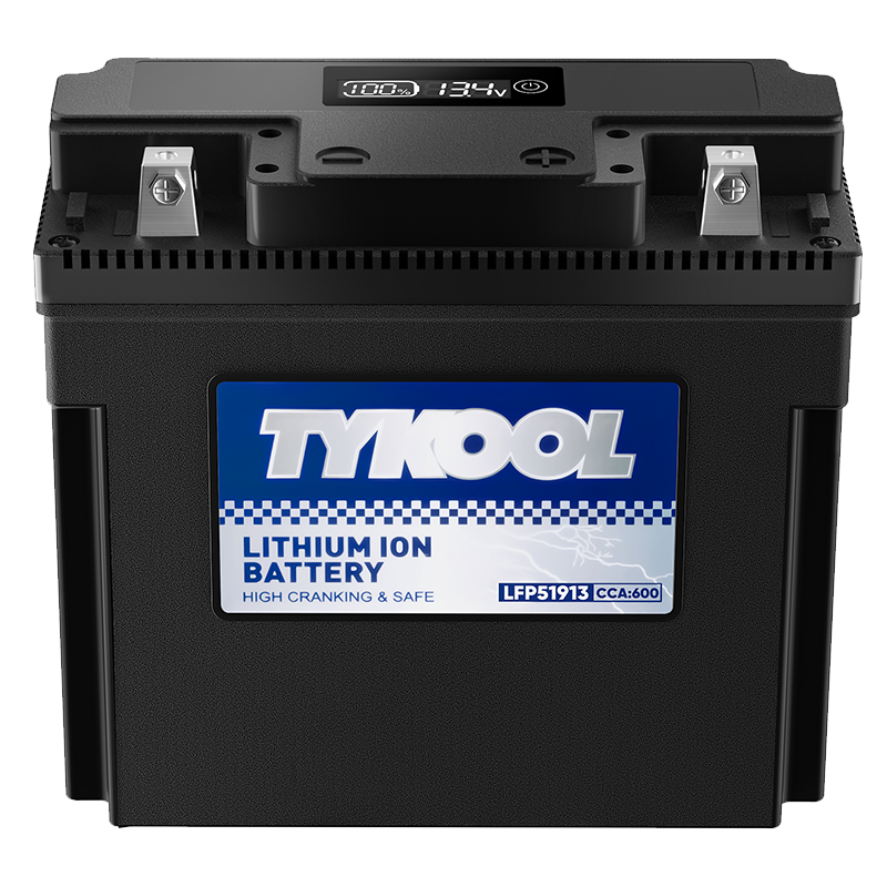 TYKOOL 51913 51814 600CCA 12Ah Lithium LiFePO4 Powersports Battery