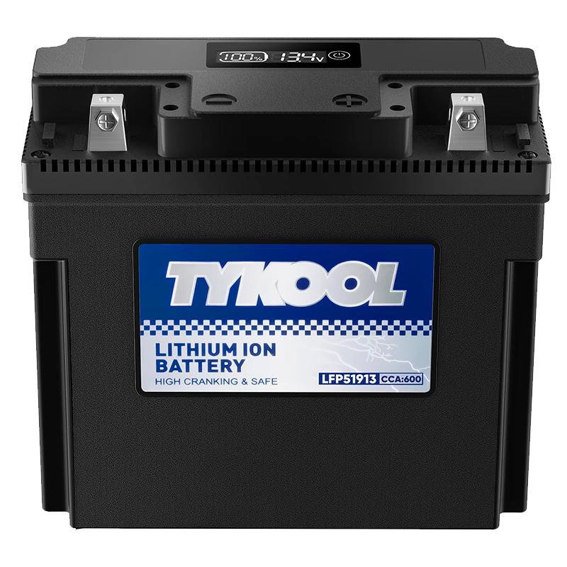 TYKOOL 51913 51814 600CCA 12Ah Lithium LiFePO4 Powersports Battery