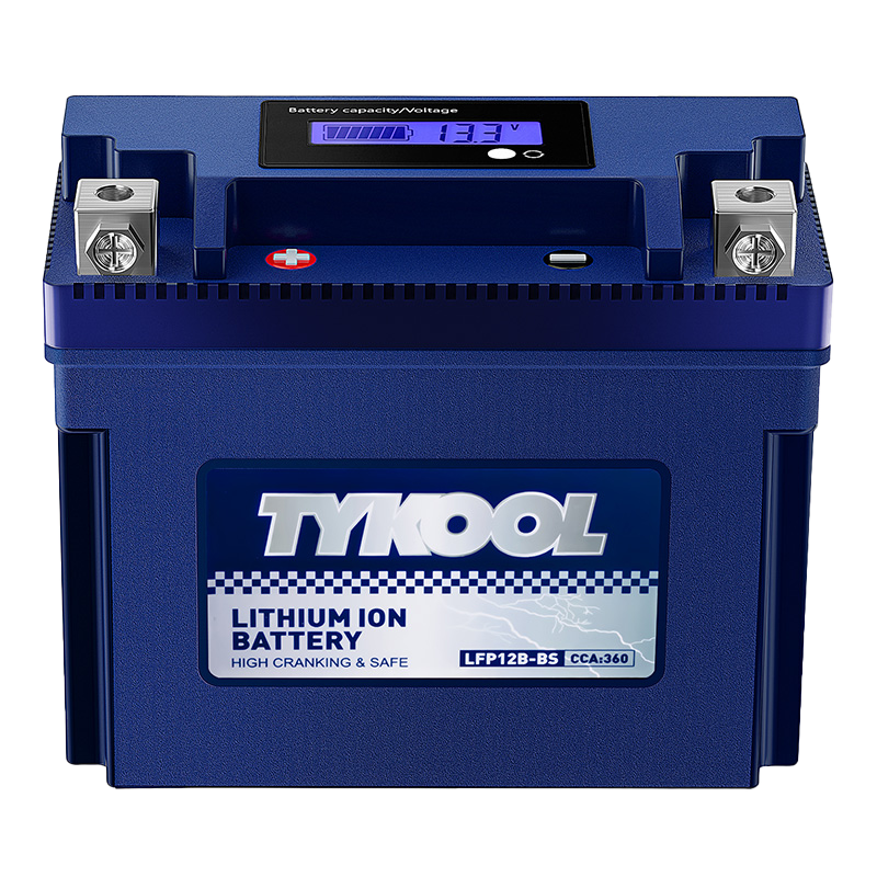 TYKOOL YT12B-BS 12V 6Ah 360CCA Motorcycle Scooter Lithium LiFePO4 Battery