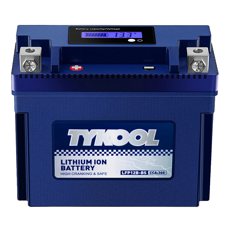 TYKOOL YT12B-BS 12V 6Ah 360CCA Motorcycle Scooter Lithium LiFePO4 Battery