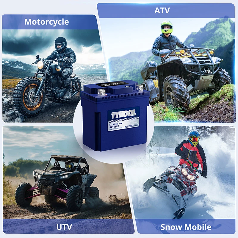 TYKOOL YTX14AH-BS High Performance LiFePO4 Lithium ATV UTV Scooter Battery