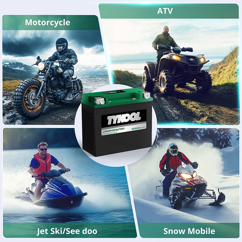 TYKOOL YTX20L-BS 12.8V 480CCA Lithium Powersports Snowmobile Jet Ski Battery