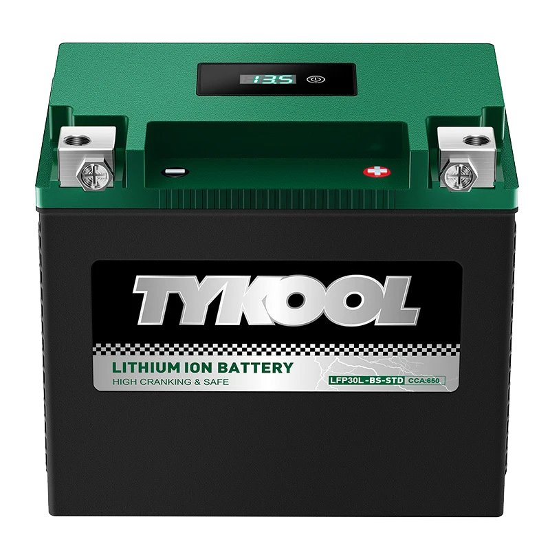 TYKOOL YIX30L-BS 12.8V 650CCA Lithium LiFePO4 Motorcycle ATV Battery