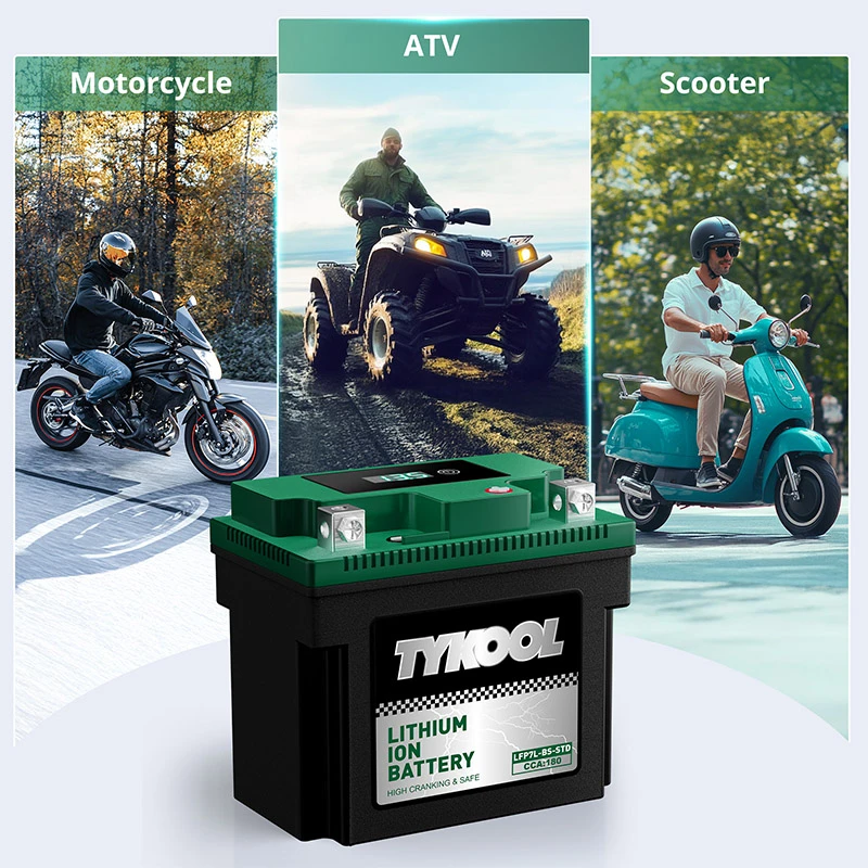 TYKOOL YTX7L-BS-STD 180CCA Lithium LiFePO4 Motorcycle ATV Battery